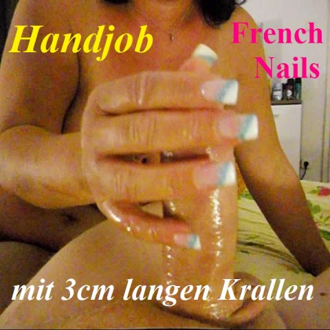 Handjob - mit 3cm langen French Nails