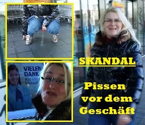 SKANDAL VIDEO Pissen vor dem Geschäft