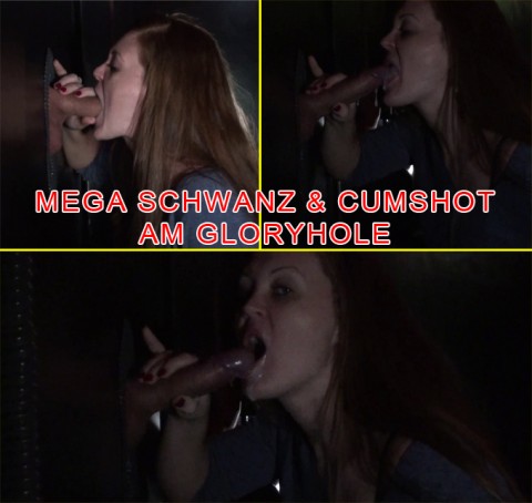 Mega Schwanz & Cumshot am Gloryhole