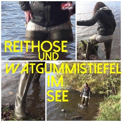 REITHOSE und WATGUMMISTIEFEL im See