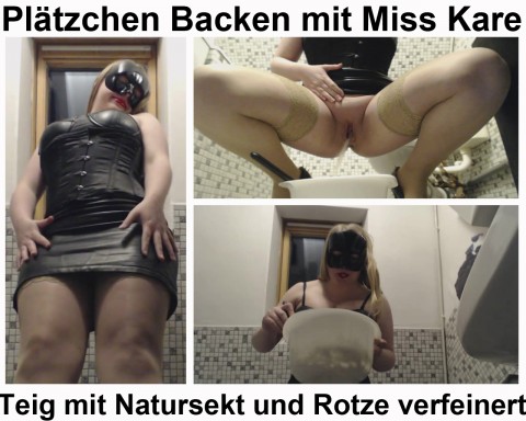 Plätzchen backen mit Miss Kare Teig mit Natursekt und Rotze verfeinert