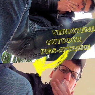 Zigarettenpause und verbotene Outdoor-Pissattacke