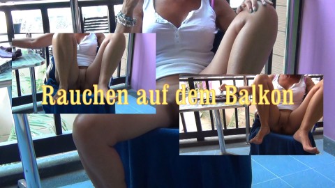 Rauchen auf dem Balkon