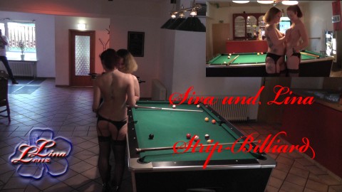 Siva und Lina beim Strip-Billiard