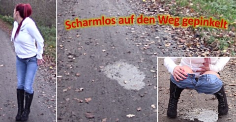 Scharmlos auf den Weg gepinkelt