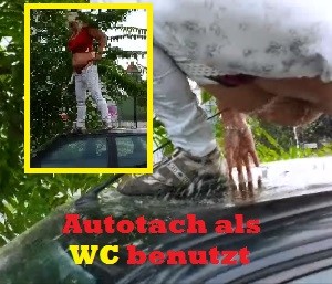 Autotach als WC benutzt