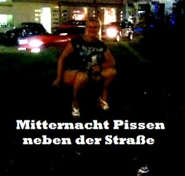 Mitternacht Pissen in der Stadt