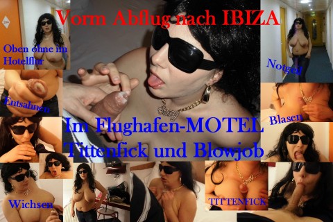 Im Flughafen-MOTEL Tittenfick und Blowjob