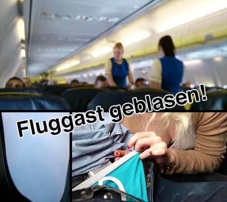 EXTREM PUBLIC: Im FLUGZEUG geblasen!!!