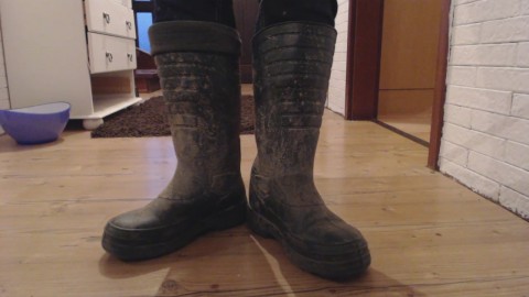 Matschige Stiefel