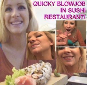 BLOWJOB IN SUSHI RESTAURANT