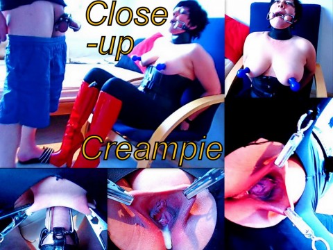 Close -up Creampie mit Hotelgast