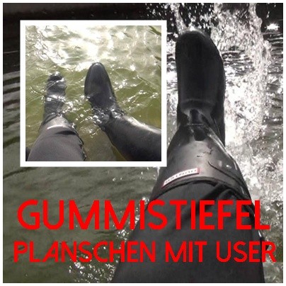 Gummistiefel planschen mit User