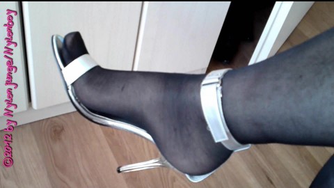 Silberne Pleaser Heels