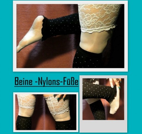 Beine-Nylons-Füße