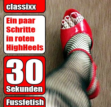 paar Schritte in roten Heels ...