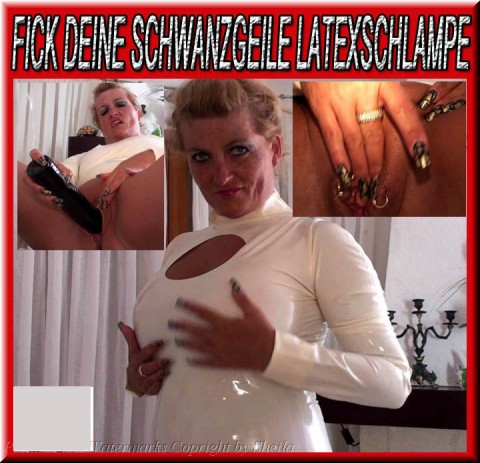 Komm her und fick deine Schwanzgeile Latexschlampe