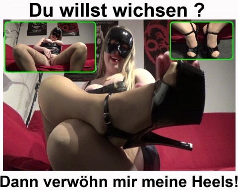 Du willst wichsen ? Dann verwöhn mir meine Heels !!