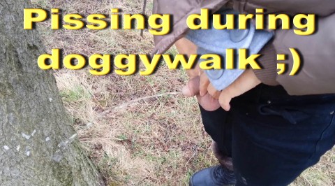 Pissing during doggywalk ;)