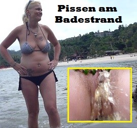 Pissen am Badestrand