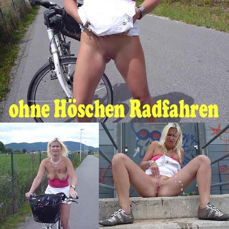 ohne Höschen Radfahren