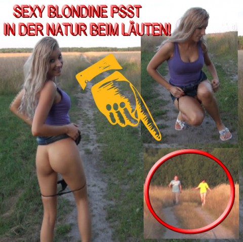 SEXY BLONDINE PISST IN DER NATUR