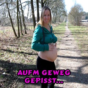 Aufm Gehweg gepisst