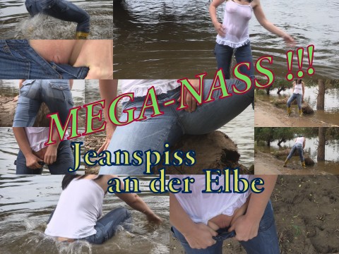 Meganass Jeanspiss an der Elbe