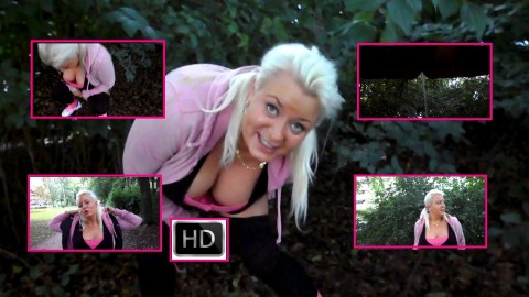 Public Hure Josy Pisst im Park einen extrem harten strahl!  (HD)