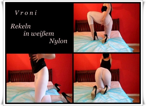 Räkeln in weißem Nylon