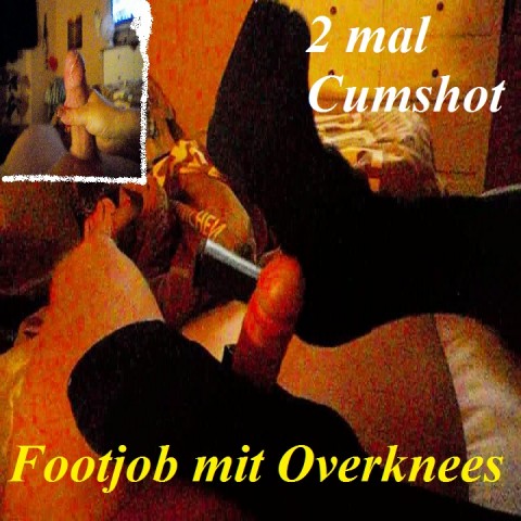 Footjob + Handjob = 2mal Cumshot nacheinander