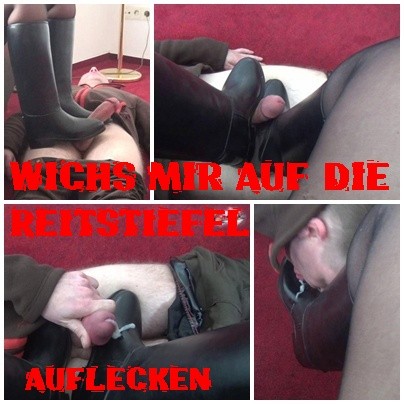 Wichs mir auf die Reitstiefel-auflecken