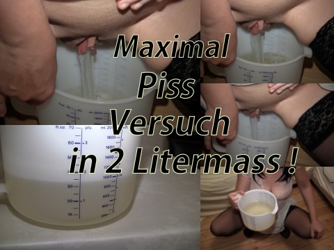 Maximalpissversuch in 2-Litermass