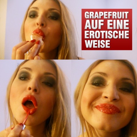 Grapefruit in an erotic way
