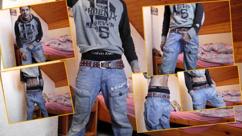 Skater Boy sagging in sexy Jeans