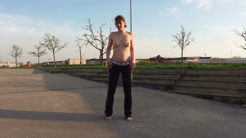 NS in my jeans topless in the park