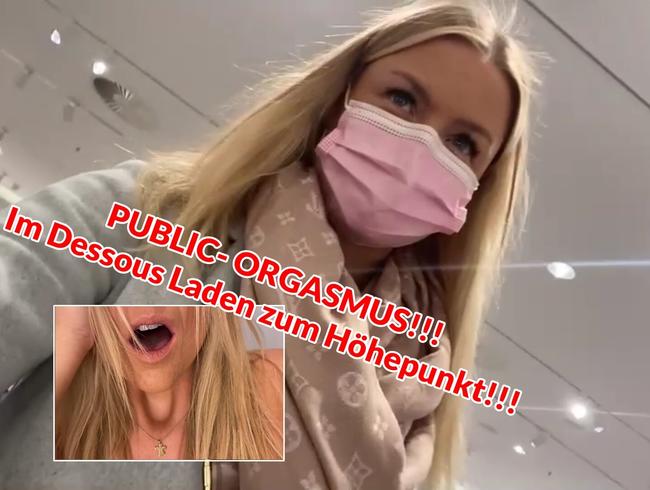 PUBLIC- ORGASMUS!!!  Im Dessous Laden zum Höhepunkt!!!