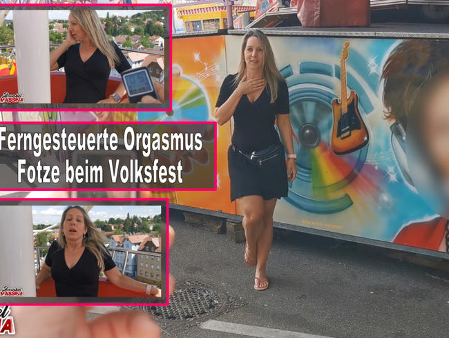 Ferngesteuerte Orgasmus Fotze beim Volksfest!!